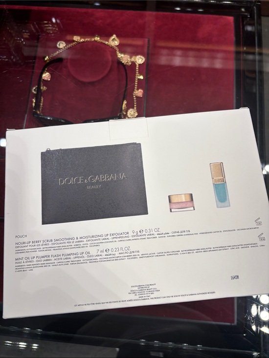 Dolce & Gabbana Other - Dolce & Gabbana Lip Set with Black Pouch and Blue Gloss
